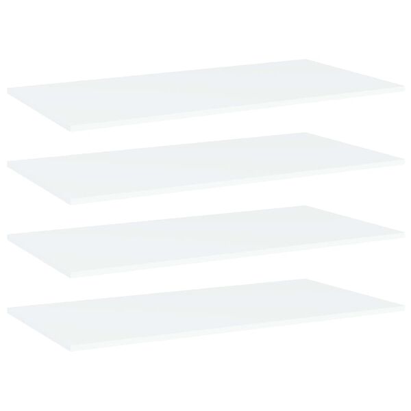 vidaXL Bookshelf Boards 4 pcs White 100x50x1.5 cm Engineered Wood