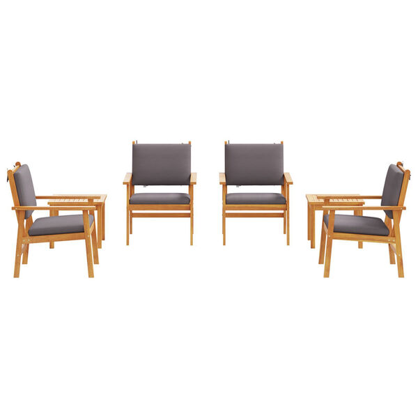 vidaXL 6 Piece Garden Dining Set with Cushions Solid Wood Acacia