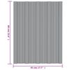 vidaXL Roof Panels 12 pcs Galvanised Steel Grey 60x45 cm