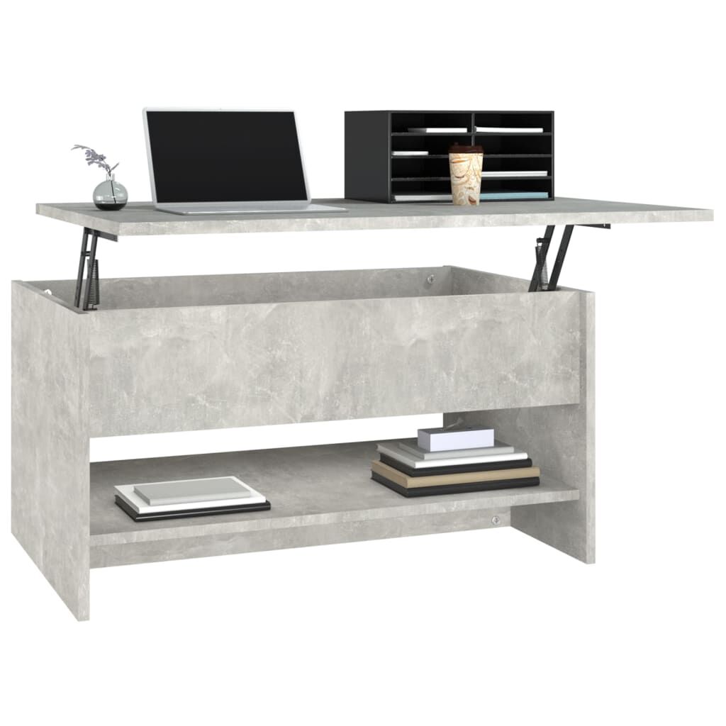 vidaXL Coffee Table Concrete Grey 80x50x40 cm Engineered Wood