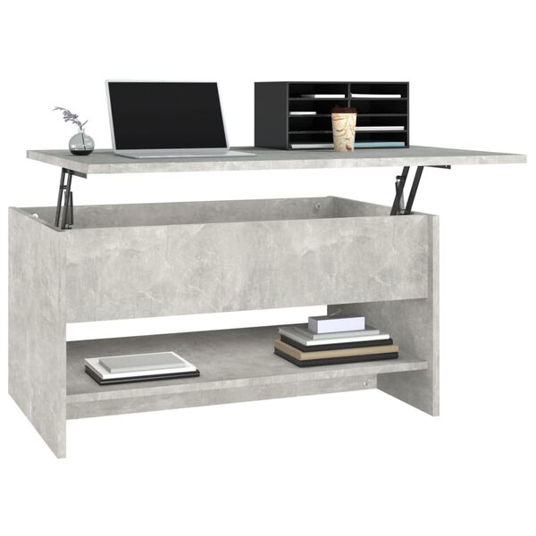 vidaXL Coffee Table Concrete Grey 80x50x40 cm Engineered Wood