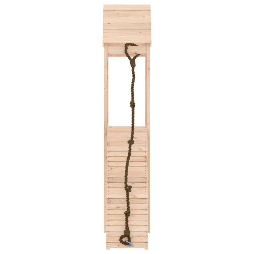vidaXL Playhouse with Climbing Wall Solid Wood Pine