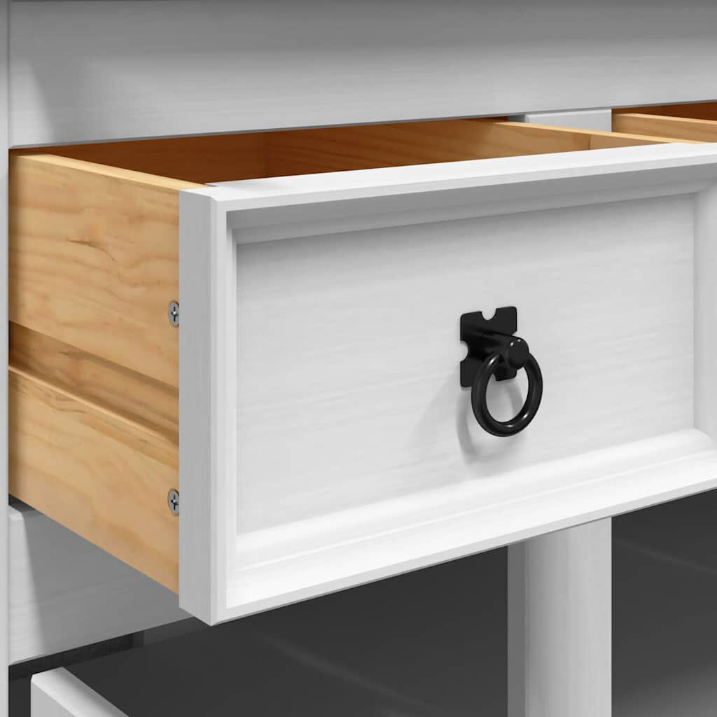 vidaXL Highboard Corona White 112x43x196 cm Solid Wood Mexican Pine