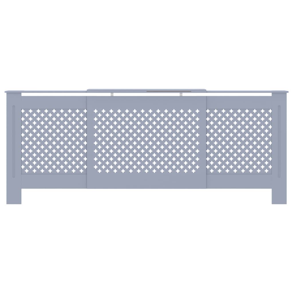 vidaXL MDF Radiator Cover Grey 205 cm