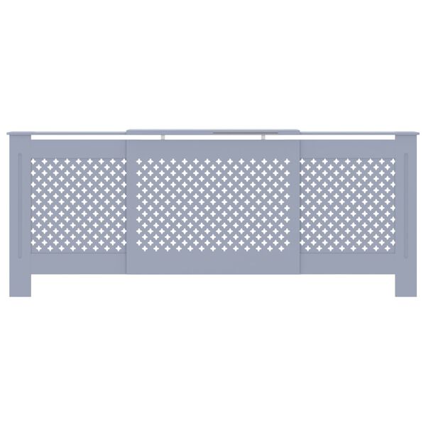 vidaXL MDF Radiator Cover Grey 205 cm