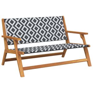 vidaXL Garden Furniture Black and White 122 x 78 x 73 cm
