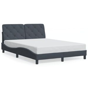 vidaXL Bed Frame without Mattress Dark Grey 137x190 cm Velvet