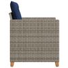 vidaXL Garden Chair with Cushions Grey Poly Rattan