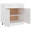 vidaXL Drawer Bottom Cabinet Lyon White 80x46x81.5 cm Engineered Wood