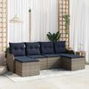 vidaXL Sofa Set with Cushion 6 pcs Grey Polyester