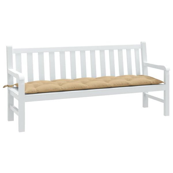 vidaXL Garden Bench Cushion Melange Beige 180x50x7 cm Fabric