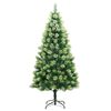 vidaXL Artificial Hinged Christmas Tree 300 LEDs & Ball Set 180 cm