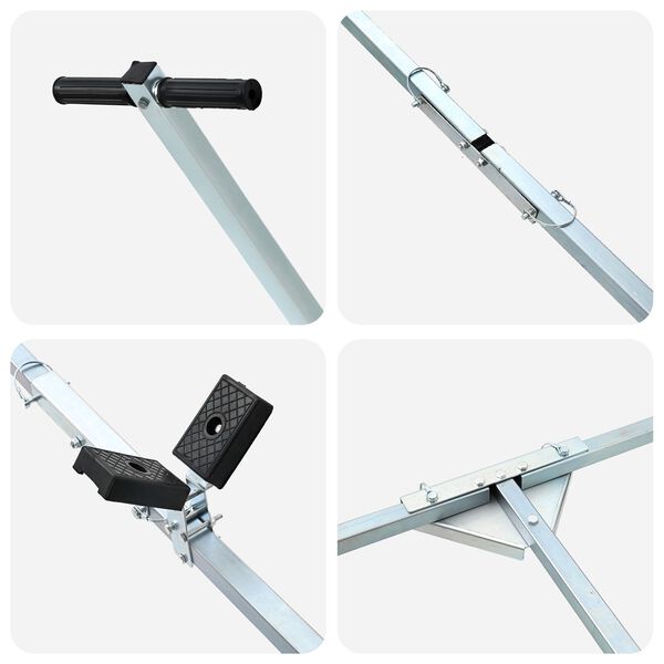 vidaXL Boat Trailer with 3 Wheels, Foldable and Adjustable, 160 kg Steel