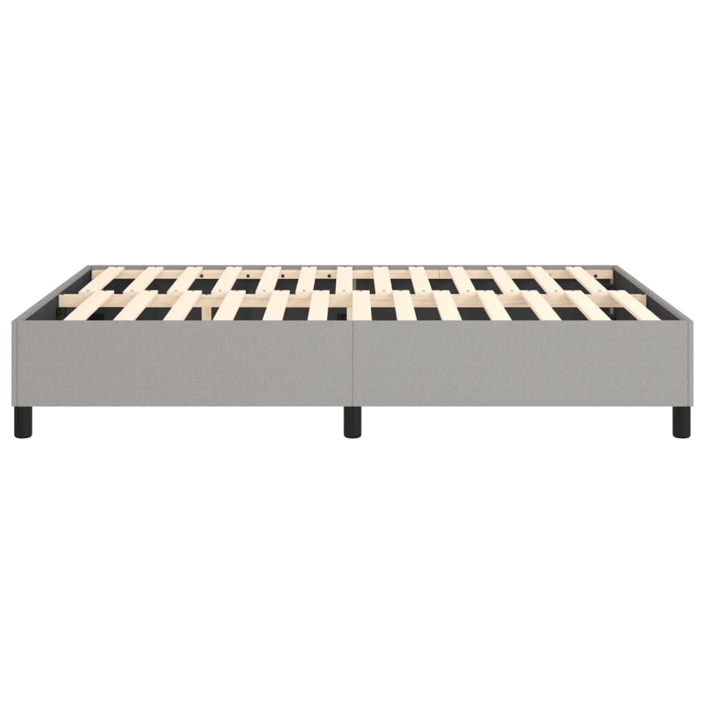 vidaXL Bed Frame without Mattress Light Grey Full Fabric (US Only)
