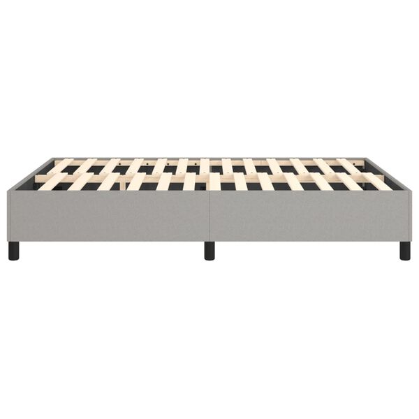 vidaXL Bed Frame without Mattress Light Grey Full Fabric (US Only)