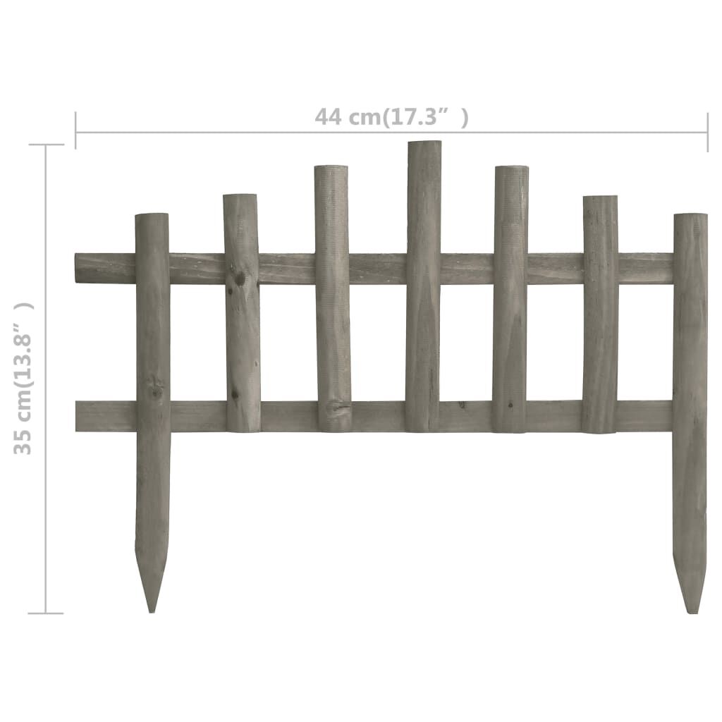 vidaXL Lawn Edgings 10 pcs Firwood 4.4 m
