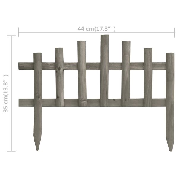 vidaXL Lawn Edgings 10 pcs Firwood 4.4 m