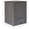 vidaXL Garden Composters 2 pcs Brown 60x60x83 cm 600 L Plastic Rattan