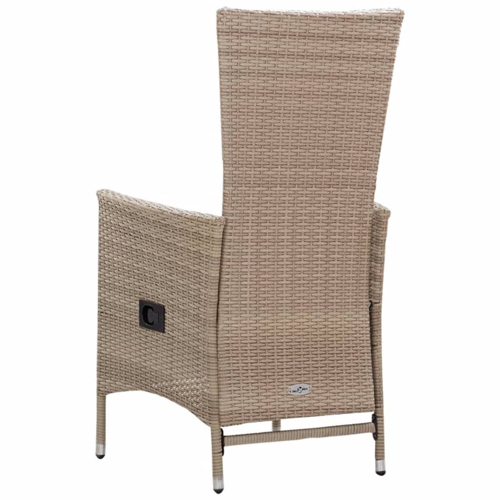vidaXL 5 Piece Garden Dining Set Beige