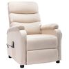 vidaXL Electric Massage Chair Cream Fabric