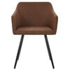 vidaXL Dining Chairs 2 pcs Brown Fabric