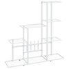 vidaXL Flower Stand 94.5x25x88 cm White Metal