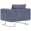 vidaXL Cube Armchair Gray Faux Suede Leather