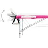 vidaXL 2-Zone Foldable Massage Table Aluminium White and Pink