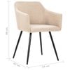 vidaXL Dining Chairs 4 pcs Cream Fabric