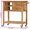 vidaXL Kitchen Trolley 80x45x91 cm Solid Acacia Wood