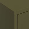 vidaXL Storage Cabinet Olive Green 80x35x101.5 cm Steel
