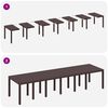 vidaXL Garden Dining Set 13 pcs Brown Polt rattan