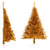 vidaXL Artificial Half Christmas Tree with Stand Gold 150 cm PET