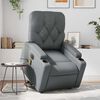 vidaXL Electric Stand up Massage Recliner Chair Grey Faux Leather