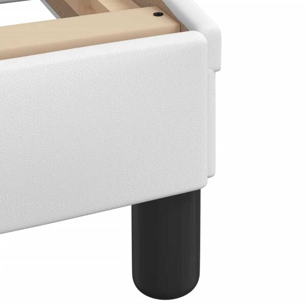 vidaXL Bed Frame with LED without Mattress "Zadar" White 100x203 cm