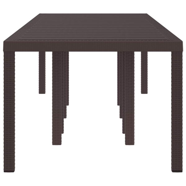 vidaXL Garden Table Brown 300 x 100 x 73 cm Poly Rattan