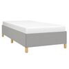 vidaXL Bed Frame without Mattress Light Grey 100x190 cm Twin Fabric