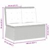 vidaXL Garden Bench with Cushion Grey Poly rattan