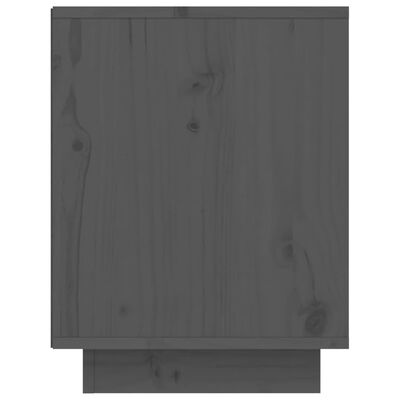 vidaXL Shoe Cabinet Grey 60x34x45 cm Solid Wood Pine