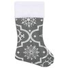vidaXL Luxury Christmas Tree Skirt with Sock Grey 150 cm Fabric