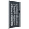 vidaXL Garden Gate Anthracite 100x175 cm Steel Bamboo Design