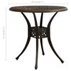 vidaXL 5 Piece Bistro Set Cast Aluminium Bronze