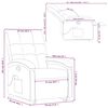 vidaXL Stand up Massage Recliner Chair Cream Fabric
