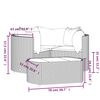 vidaXL 4 Piece Garden Lounge Set with Cushions Black Poly Rattan