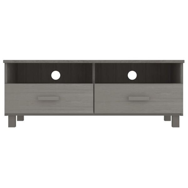 vidaXL TV Cabinet HAMAR Light Grey 106x40x40 cm Solid Wood Pine