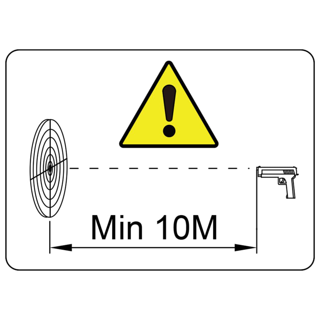 vidaXL Target Paper Stand with Shooting Papers 78x76 cm Steel