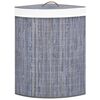 vidaXL Bamboo Corner Laundry Basket Grey 60 L