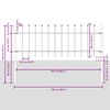 vidaXL Garden Fence 8 pcs Grey 13.6 x 0.6 m Powder-coated Steel