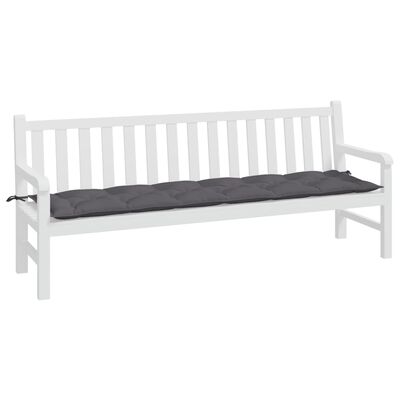 vidaXL Garden Bench Cushion Anthracite 200x50x7 cm Oxford Fabric