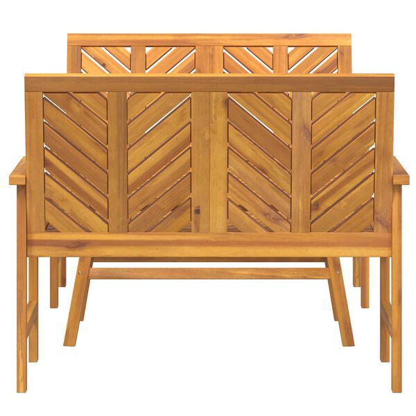 vidaXL 3 Piece Garden Lounge Set Solid Wood Acacia